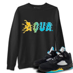 Jordan 5 Aqua Sneaker Match Tees Aqua Sneaker Tees Jordan 5 Aqua Sneaker Release Tees Unisex Shirts