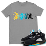 Jordan 5 Aqua Sneaker Match Tees Aqua Sneaker Tees Jordan 5 Aqua Sneaker Release Tees Unisex Shirts