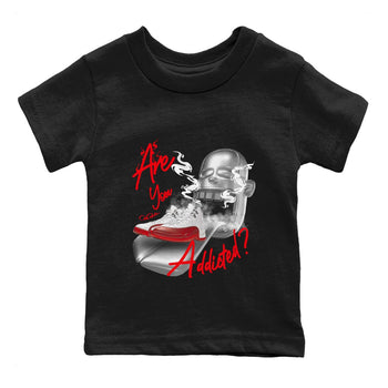 Air Jordan 12 Cherry Sneaker Match Tees Are You Addicted Sneaker Tees AJ12 Cherry Sneaker Release Tees Kids Shirts Black 2