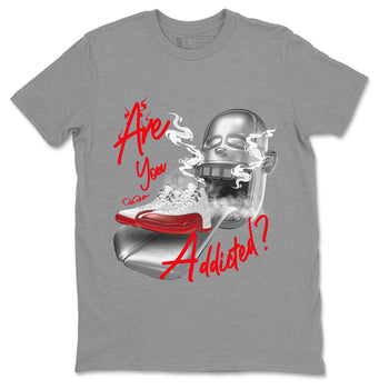 Air Jordan 12 Cherry Sneaker Match Tees Are You Addicted Sneaker Tees AJ12 Cherry Sneaker Release Tees Unisex Shirts Heather Grey 2