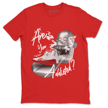 Air Jordan 12 Cherry Sneaker Match Tees Are You Addicted Sneaker Tees AJ12 Cherry Sneaker Release Tees Unisex Shirts Red 2