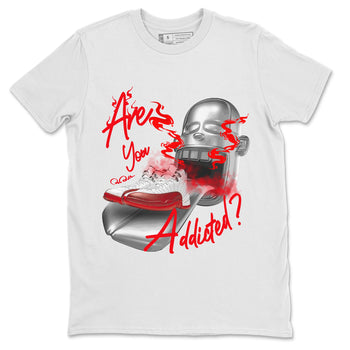 Air Jordan 12 Cherry Sneaker Match Tees Are You Addicted Sneaker Tees AJ12 Cherry Sneaker Release Tees Unisex Shirts White 2