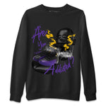 Air Jordan 12 Field Purple Sneaker Match Tees Are You Addicted Sneaker Tees AJ12 Field Purple Sneaker Release Tees Unisex Shirts Black 2