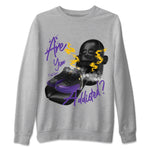 Air Jordan 12 Field Purple Sneaker Match Tees Are You Addicted Sneaker Tees AJ12 Field Purple Sneaker Release Tees Unisex Shirts Heather Grey 2