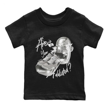 Air Jordan 4 Light Iron Ore shirt to match jordans Are You Addicted sneaker tees AJ4 Frozen Moments SNRT Sneaker Release Tees Baby Toddler Black 2 T-Shirt