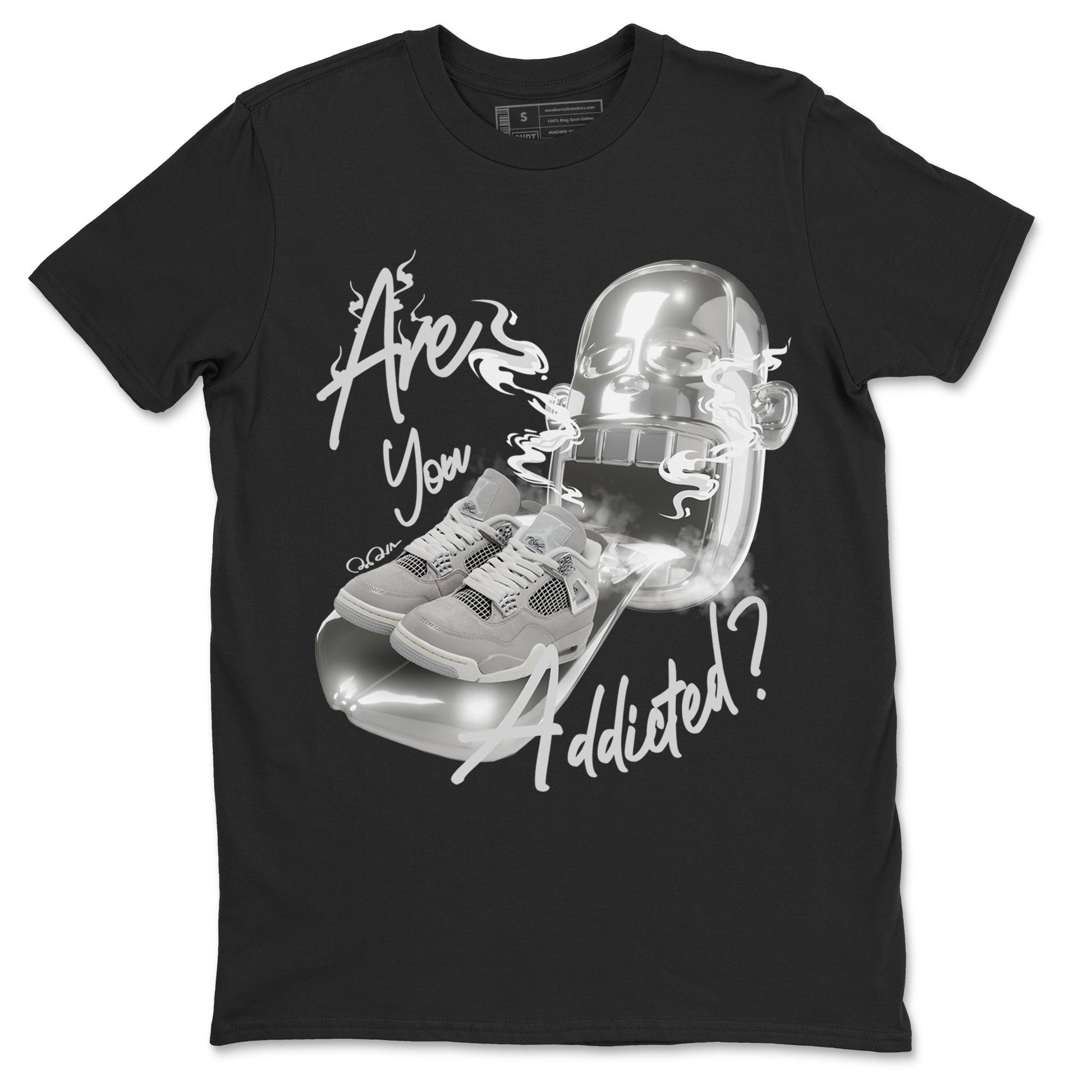 Air Jordan 4 Light Iron Ore shirt to match jordans Are You Addicted sneaker tees AJ4 Frozen Moments SNRT Sneaker Release Tees Unisex Black 2 T-Shirt