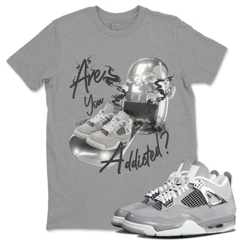 Air Jordan 4 Light Iron Ore shirt to match jordans Are You Addicted sneaker tees AJ4 Frozen Moments SNRT Sneaker Release Tees Unisex Heather Grey 1 T-Shirt