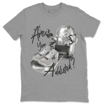 Air Jordan 4 Light Iron Ore shirt to match jordans Are You Addicted sneaker tees AJ4 Frozen Moments SNRT Sneaker Release Tees Unisex Heather Grey 2 T-Shirt