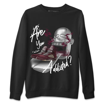 Air Jordan 5 Burgundy Sneaker Match Tees Are You Addicted Sneaker Tees AJ5 Burgundy Sneaker Release Tees Unisex Shirts Black 2