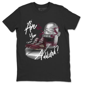 Air Jordan 5 Burgundy Sneaker Match Tees Are You Addicted Sneaker Tees AJ5 Burgundy Sneaker Release Tees Unisex Shirts Black 2
