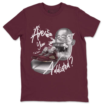Air Jordan 5 Burgundy Sneaker Match Tees Are You Addicted Sneaker Tees AJ5 Burgundy Sneaker Release Tees Unisex Shirts Maroon 2