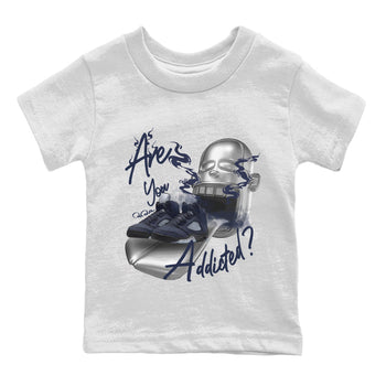 Air Jordan 5 Georgetown Sneaker Match Tees Are You Addicted Sneaker Tees AJ5 Georgetown Sneaker Release Tees Kids Shirts White 2