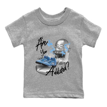 Jordan 5 UNC Jordan Shirts Are You Addicted Sneaker Tees AJ5 UNC Sneaker Release Tees Kids Shirts Heather Grey 2