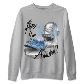 Jordan 5 UNC Jordan Shirts Are You Addicted Sneaker Tees AJ5 UNC SNRT Sneaker Tees Unisex Shirts Heather Grey 2