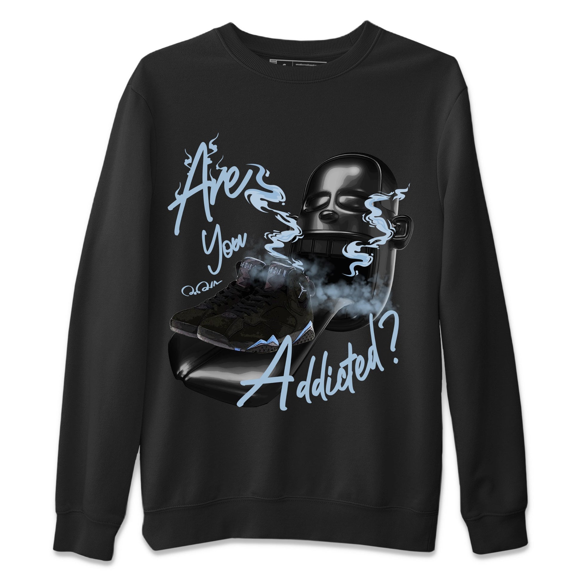 Air Jordan 7 Chambray Sneaker Match Tees Are You Addicted Sneaker Tees AJ7 Chambray Sneaker Release Tees Unisex Shirts Black 2