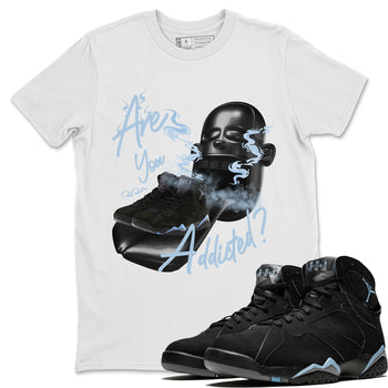 Air Jordan 7 Chambray Sneaker Match Tees Are You Addicted Sneaker Tees AJ7 Chambray Sneaker Release Tees Unisex Shirts White 1