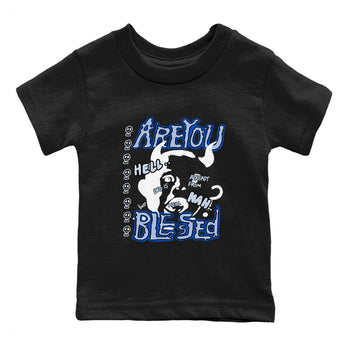 11s Low Space shirt to match jordans Are You Blessed sneaker tees Air Jordan 11 Black/Varsity Royal SNRT sneaker release tees baby toddler Black 2 cotton Shirt