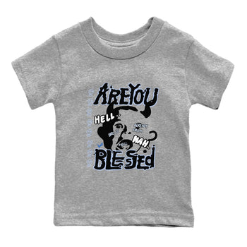 11s Low Space shirt to match jordans Are You Blessed sneaker tees Air Jordan 11 Black/Varsity Royal SNRT sneaker release tees baby toddler Heather Grey 2 cotton Shirt