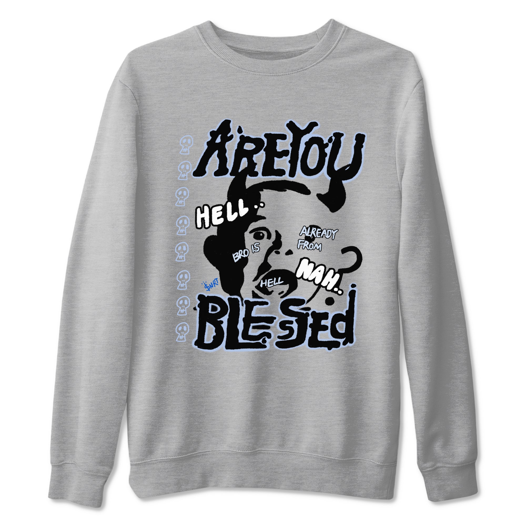 11s Low Space shirt to match jordans Are You Blessed sneaker tees Air Jordan 11 Black/Varsity Royal SNRT Sneaker Release Tees unisex cotton Heather Grey 2 crew neck shirt