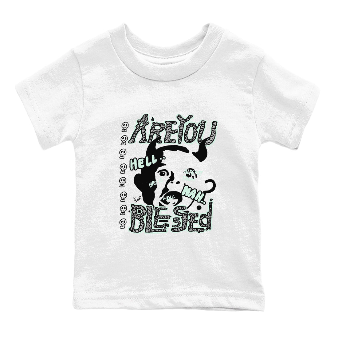 3s Green Glow shirt to match jordans Are You Blessed sneaker tees Air Jordan 3 Green Glow SNRT sneaker release tees baby toddler White 2 cotton Shirt