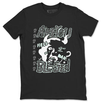 3s Green Glow shirt to match jordans Are You Blessed sneaker tees Air Jordan 3 Green Glow SNRT Sneaker Release Tees unisex cotton Black 2 crew neck shirt