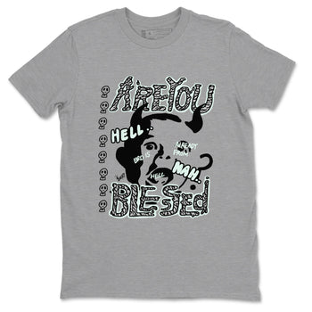 3s Green Glow shirt to match jordans Are You Blessed sneaker tees Air Jordan 3 Green Glow SNRT Sneaker Release Tees unisex cotton Heather Grey 2 crew neck shirt