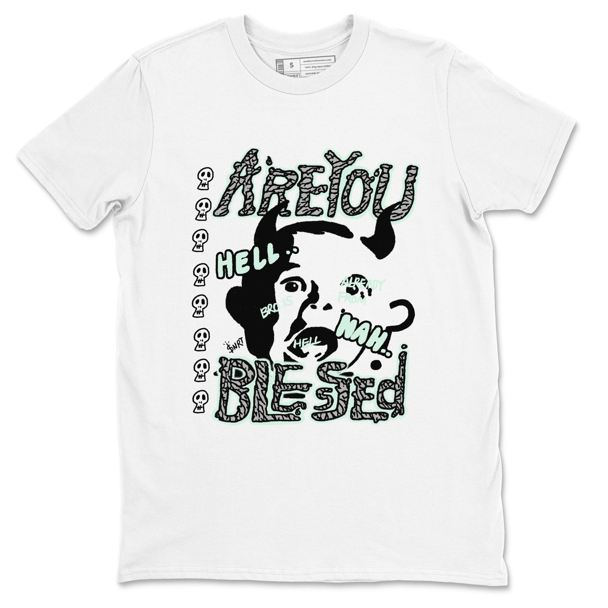 3s Green Glow shirt to match jordans Are You Blessed sneaker tees Air Jordan 3 Green Glow SNRT Sneaker Release Tees unisex cotton White 2 crew neck shirt