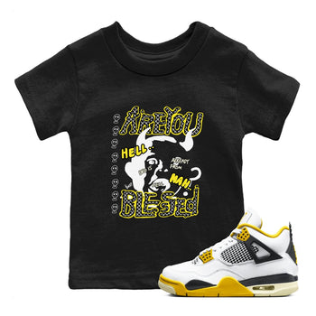 4s Vivid Sulfur shirt to match jordans Are You Blessed sneaker tees Air Jordan 4 Vivid Sulfur SNRT sneaker release tees baby toddler Black 1 cotton Shirt