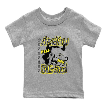 4s Vivid Sulfur shirt to match jordans Are You Blessed sneaker tees Air Jordan 4 Vivid Sulfur SNRT sneaker release tees baby toddler Heather Grey 2 cotton Shirt