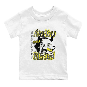 4s Vivid Sulfur shirt to match jordans Are You Blessed sneaker tees Air Jordan 4 Vivid Sulfur SNRT sneaker release tees baby toddler White 2 cotton Shirt