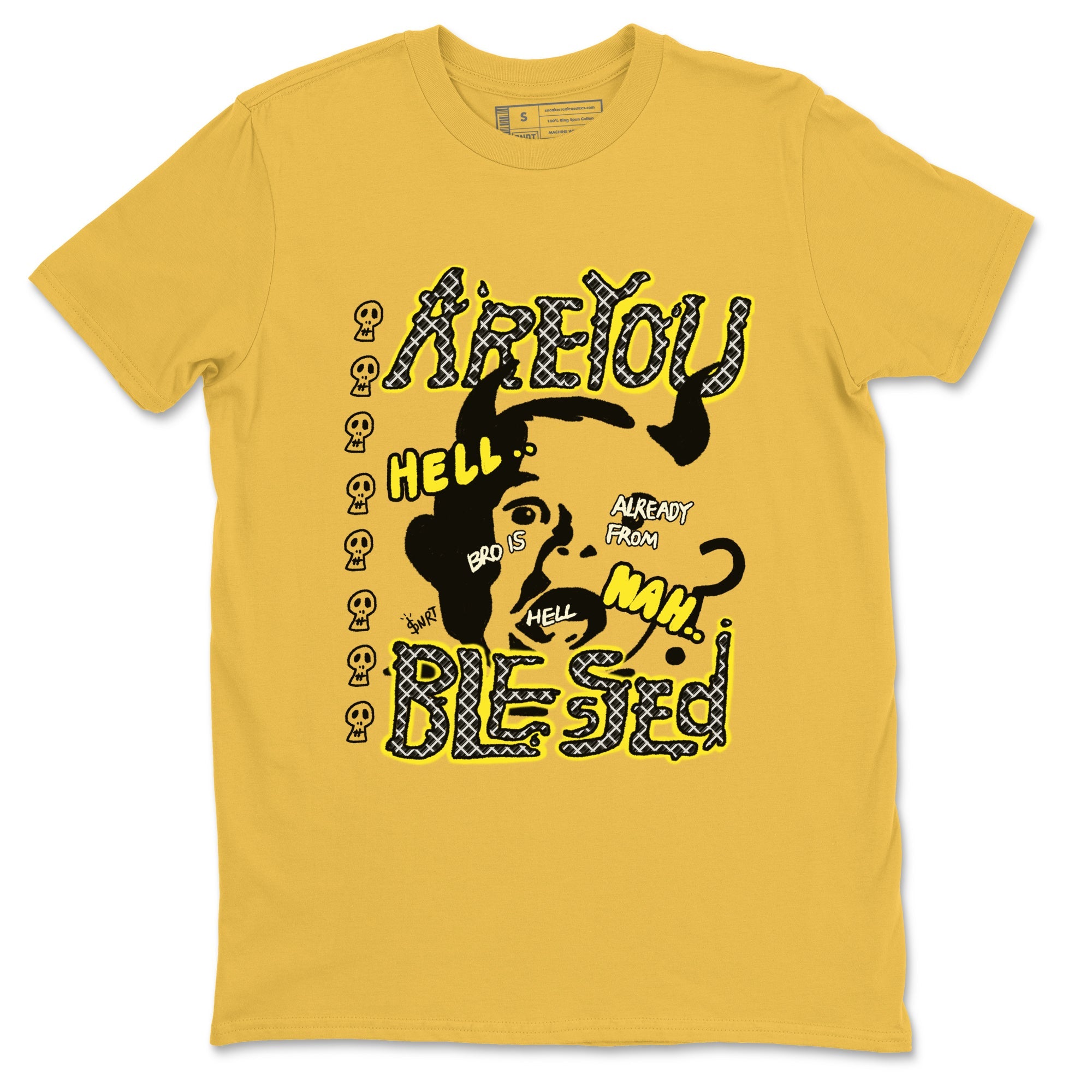 4s Vivid Sulfur shirt to match jordans Are You Blessed sneaker tees Air Jordan 4 Vivid Sulfur SNRT Sneaker Release Tees unisex cotton Daisy 2 crew neck shirt