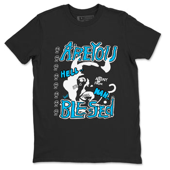 AJ9 Powder Blue shirt to match jordans Are You Blessed sneaker tees Air Jordan 9 Powder Blue SNRT Sneaker Release Tees unisex cotton Black 2 crew neck shirt