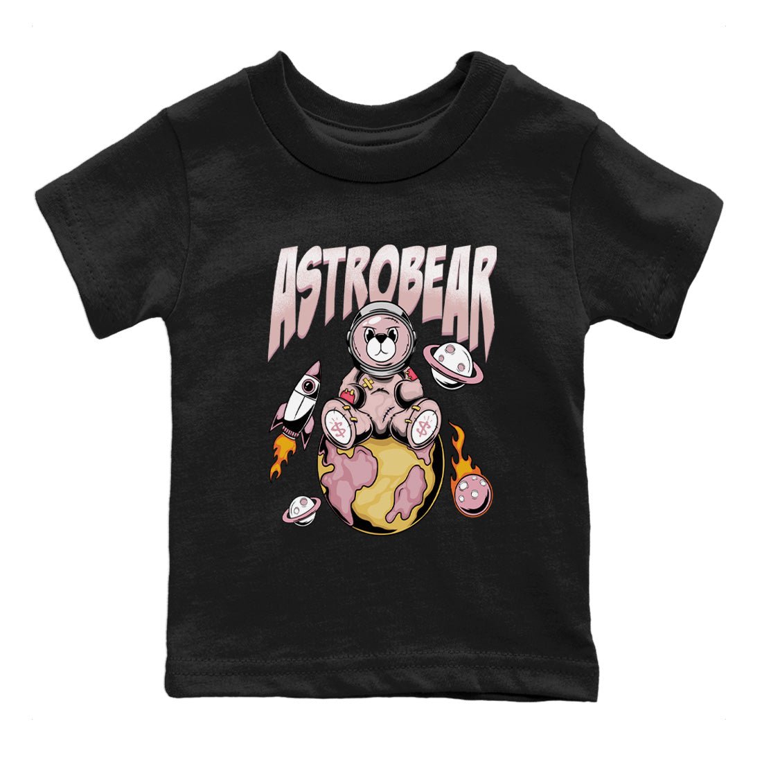 Air Jordan 1 Washed Pink Sneaker Match Tees Astrobear Sneaker Tees Air Jordan 1 High OG WMNS Washed Pink Sneaker Release Tees Kids Shirts Black 2