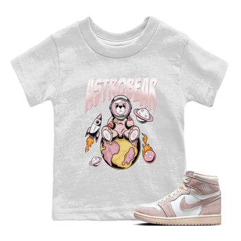 Air Jordan 1 Washed Pink Sneaker Match Tees Astrobear Sneaker Tees Air Jordan 1 High OG WMNS Washed Pink Sneaker Release Tees Kids Shirts White 1