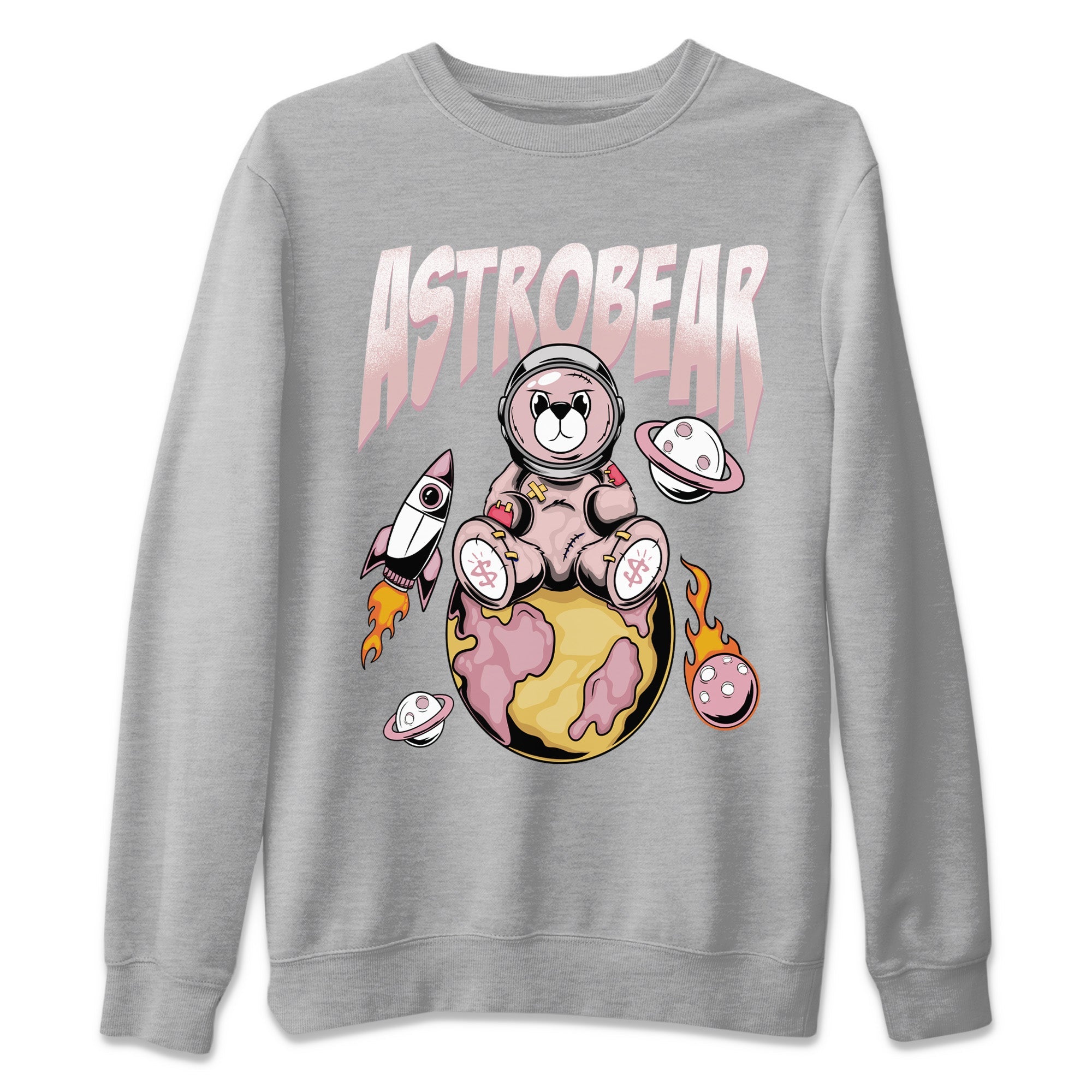 Air Jordan 1 Washed Pink Sneaker Match Tees Astrobear Sneaker Tees Air Jordan 1 High OG WMNS Washed Pink Sneaker Release Tees Unisex Shirts Heather Grey 2