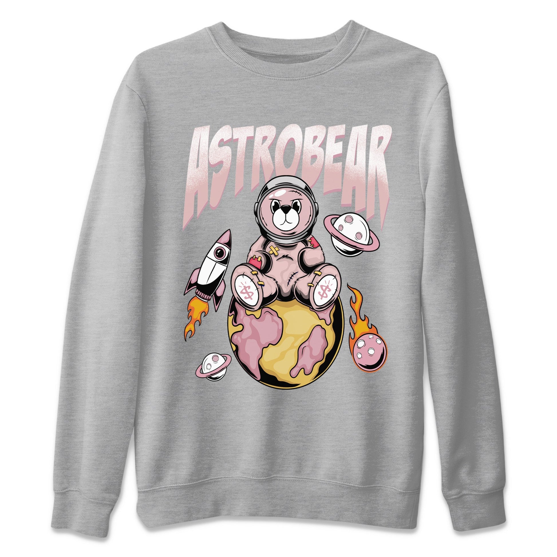 Air Jordan 1 Washed Pink Sneaker Match Tees Astrobear Sneaker Tees Air Jordan 1 High OG WMNS Washed Pink Sneaker Release Tees Unisex Shirts Heather Grey 2