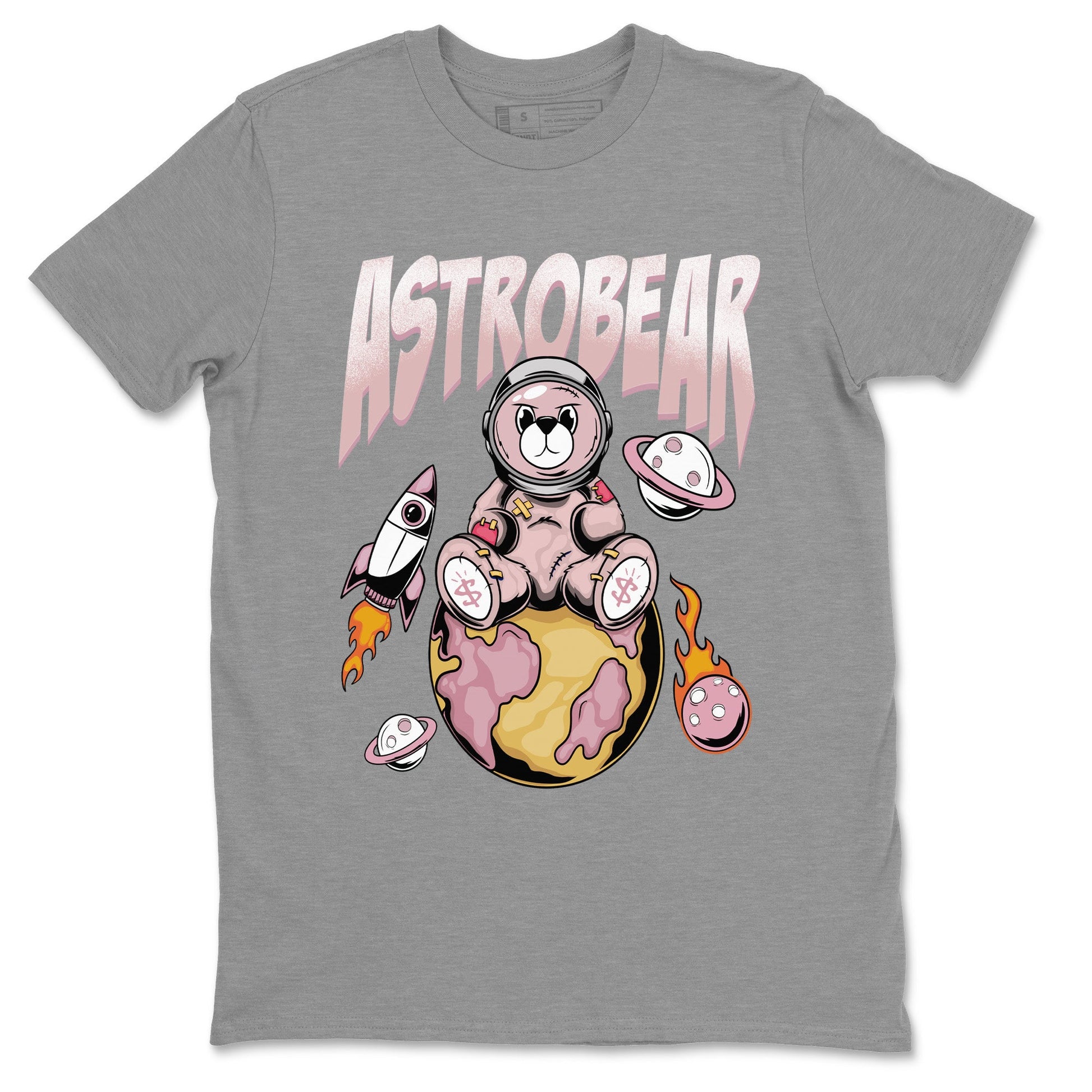 Air Jordan 1 Washed Pink Sneaker Match Tees Astrobear Sneaker Tees Air Jordan 1 High OG WMNS Washed Pink Sneaker Release Tees Unisex Shirts Heather Grey 2