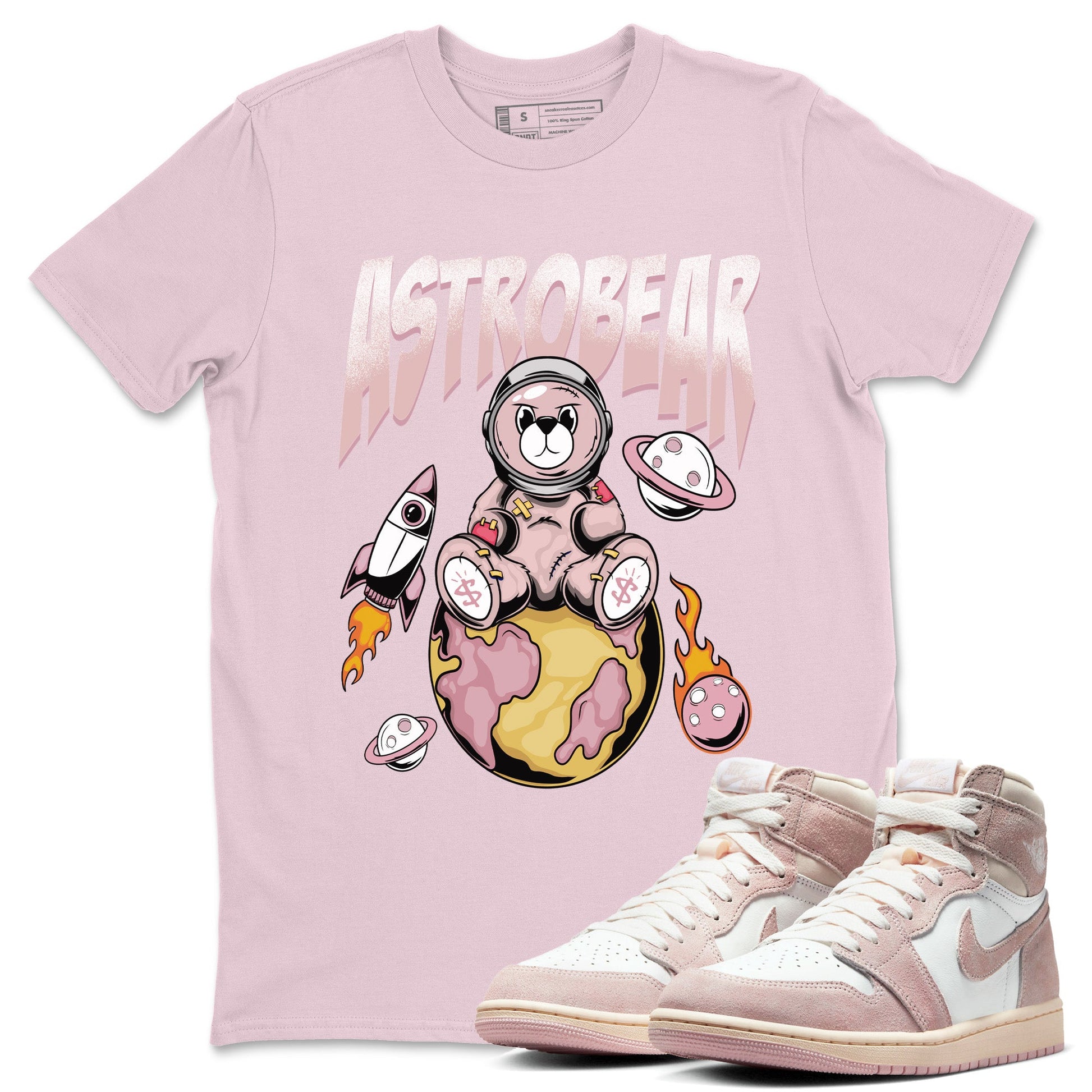Air Jordan 1 Washed Pink Sneaker Match Tees Astrobear Sneaker Tees Air Jordan 1 High OG WMNS Washed Pink Sneaker Release Tees Unisex Shirts Pink 1