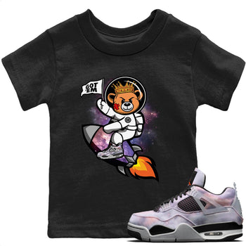 Jordan 4 Zen Master Sneaker Match Tees Astronaut Bear Sneaker Tees Jordan 4 Zen Master Sneaker Release Tees Kids Shirts