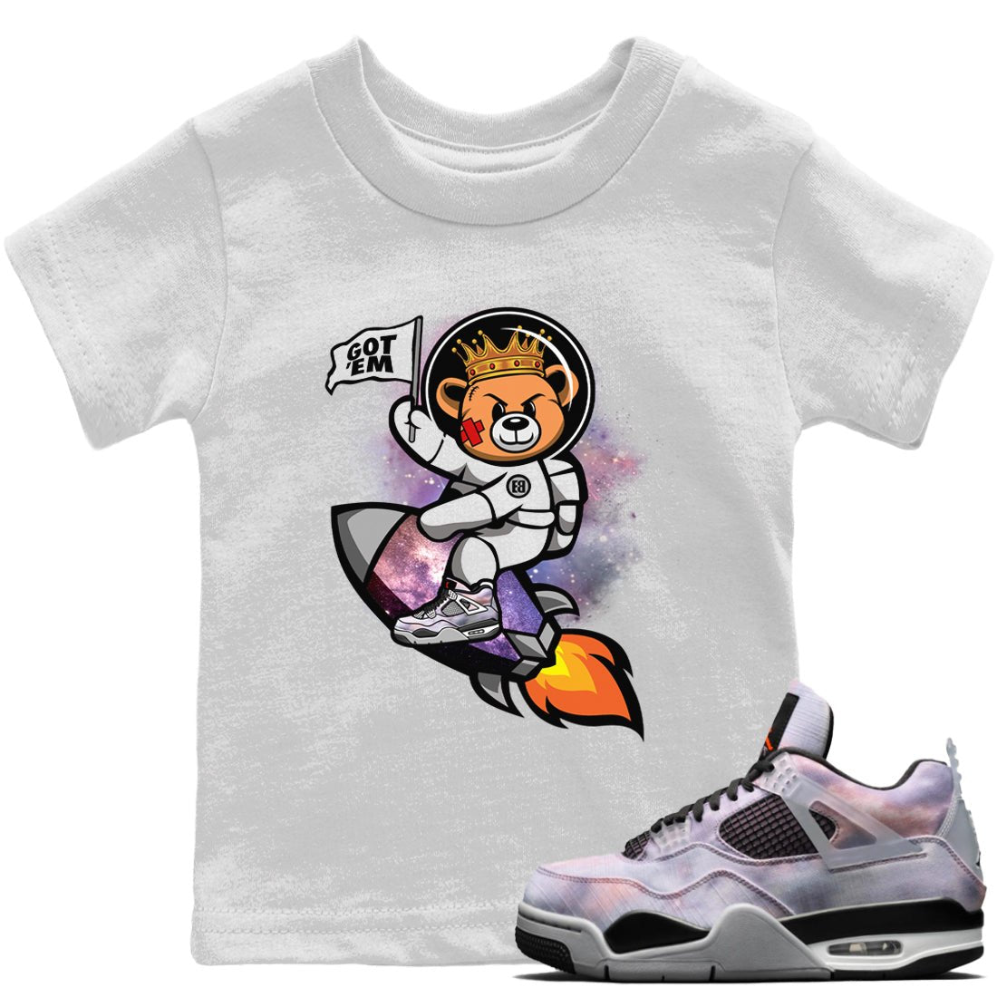 Jordan 4 Zen Master Sneaker Match Tees Astronaut Bear Sneaker Tees Jordan 4 Zen Master Sneaker Release Tees Kids Shirts