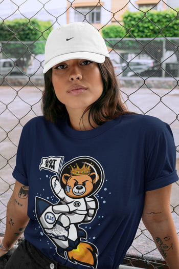 Jordan 6 Midnight Navy Sneaker Match Tees Astronaut Bear Sneaker Tees Jordan 6 Midnight Navy Sneaker Release Tees Unisex Shirts