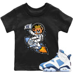 Jordan 6 UNC Sneaker Match Tees Astronaut Bear Sneaker Tees Jordan 6 UNC Sneaker Release Tees Kids Shirts