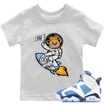 Jordan 6 UNC Sneaker Match Tees Astronaut Bear Sneaker Tees Jordan 6 UNC Sneaker Release Tees Kids Shirts