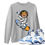 Jordan 6 UNC Sneaker Match Tees Astronaut Bear Sneaker Tees Jordan 6 UNC Sneaker Release Tees Unisex Shirts