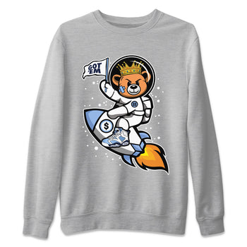 Jordan 6 UNC Sneaker Match Tees Astronaut Bear Sneaker Tees Jordan 6 UNC Sneaker Release Tees Unisex Shirts