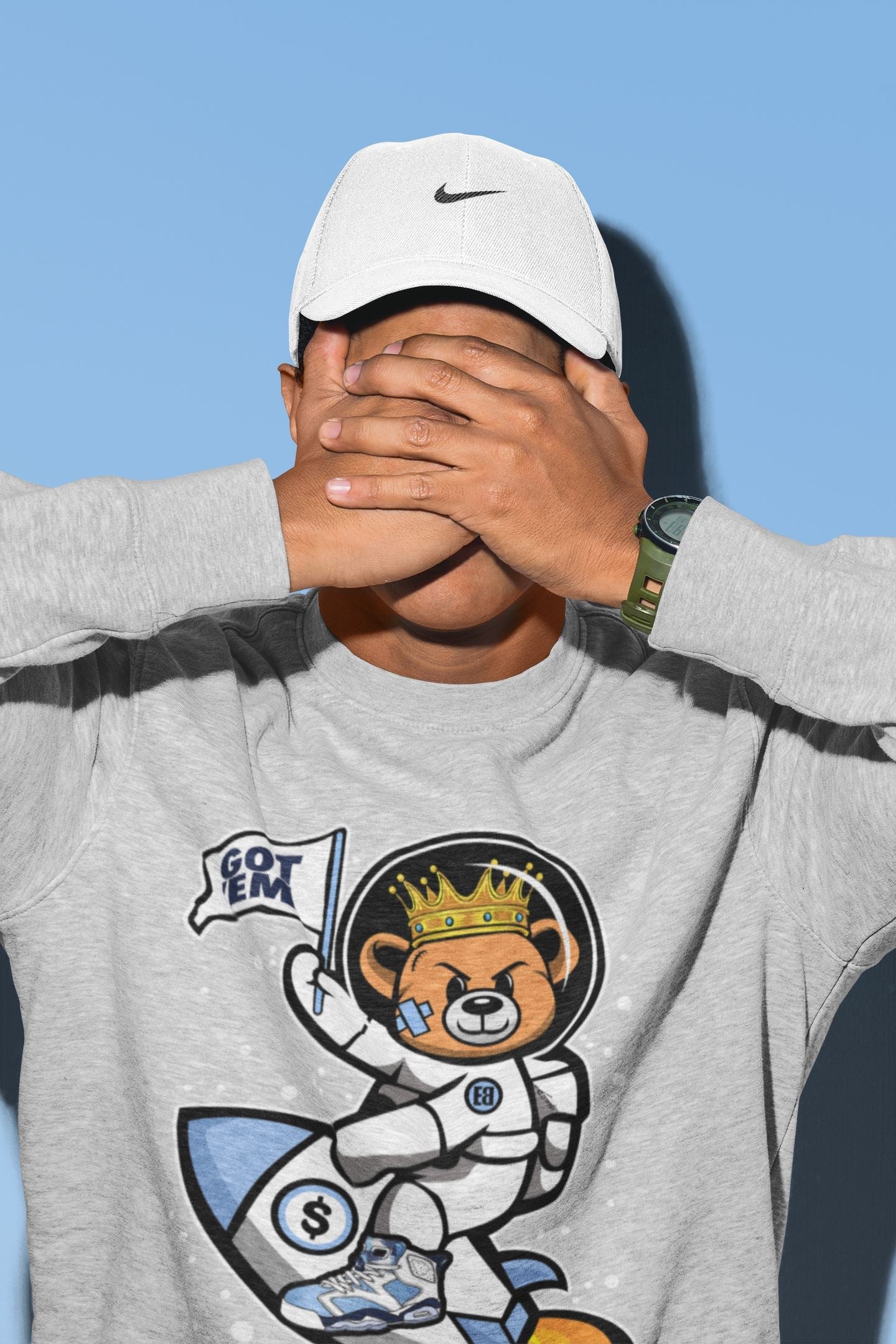 Jordan 6 UNC Sneaker Match Tees Astronaut Bear Sneaker Tees Jordan 6 UNC Sneaker Release Tees Unisex Shirts