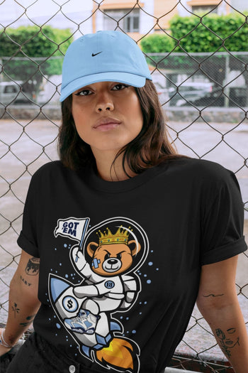 Jordan 6 UNC Sneaker Match Tees Astronaut Bear Sneaker Tees Jordan 6 UNC Sneaker Release Tees Unisex Shirts