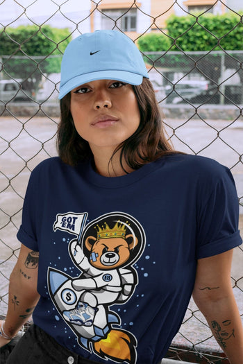 Jordan 6 UNC Sneaker Match Tees Astronaut Bear Sneaker Tees Jordan 6 UNC Sneaker Release Tees Unisex Shirts