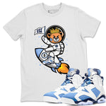 Jordan 6 UNC Sneaker Match Tees Astronaut Bear Sneaker Tees Jordan 6 UNC Sneaker Release Tees Unisex Shirts