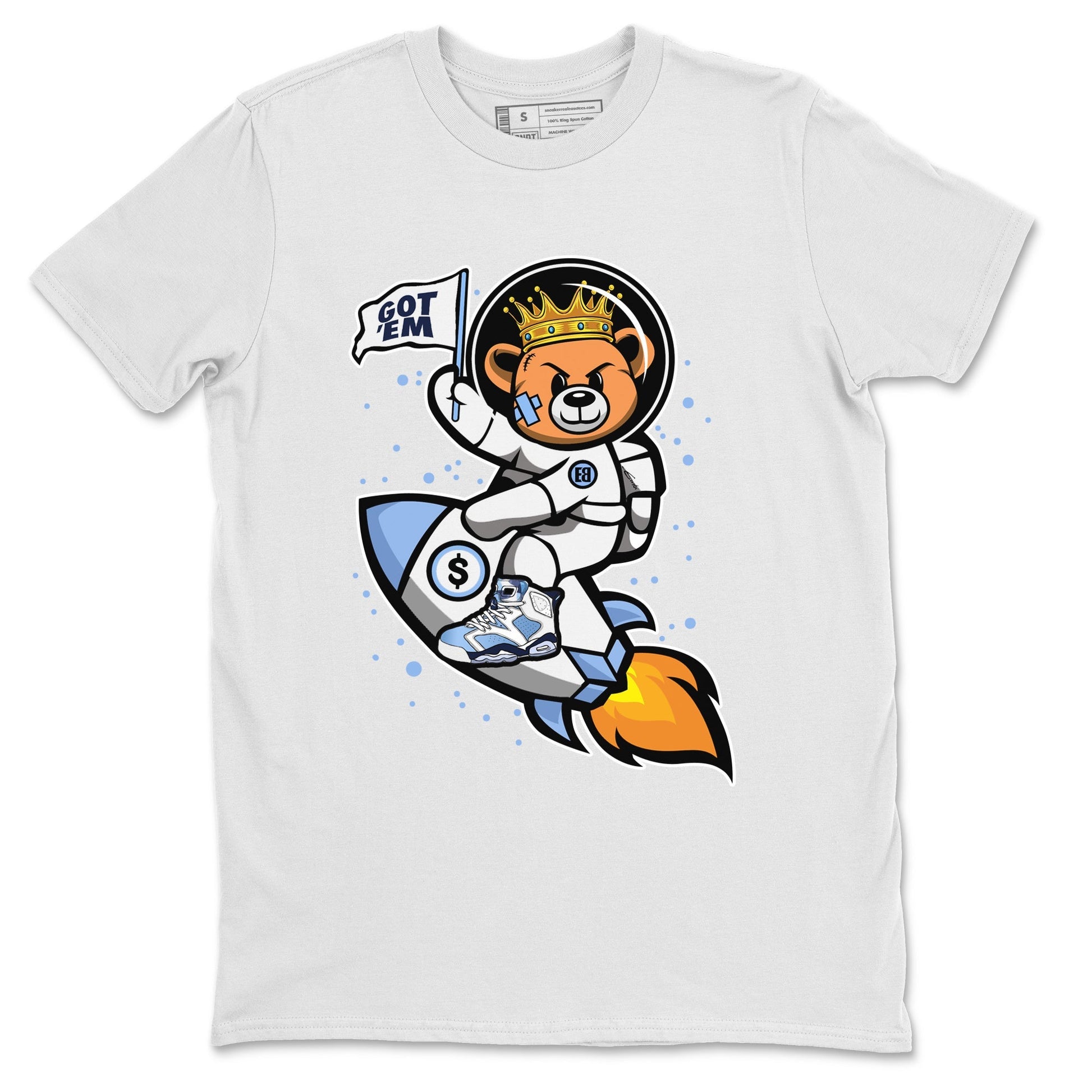 Jordan 6 UNC Sneaker Match Tees Astronaut Bear Sneaker Tees Jordan 6 UNC Sneaker Release Tees Unisex Shirts